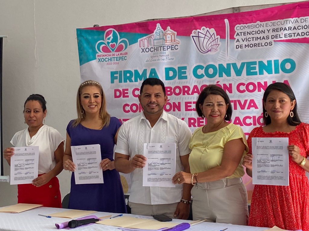 Con la finalidad de atender y orientar a las mujeres que vivan en situación de violencia de género, el Ayuntamiento de Xochitepec, firmó convenio de colaboración con CEAV.