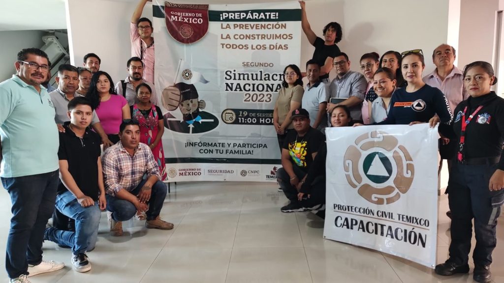 Se prepara PC Temixco con capacitaciones previas al Simulacro Nacional 2023.