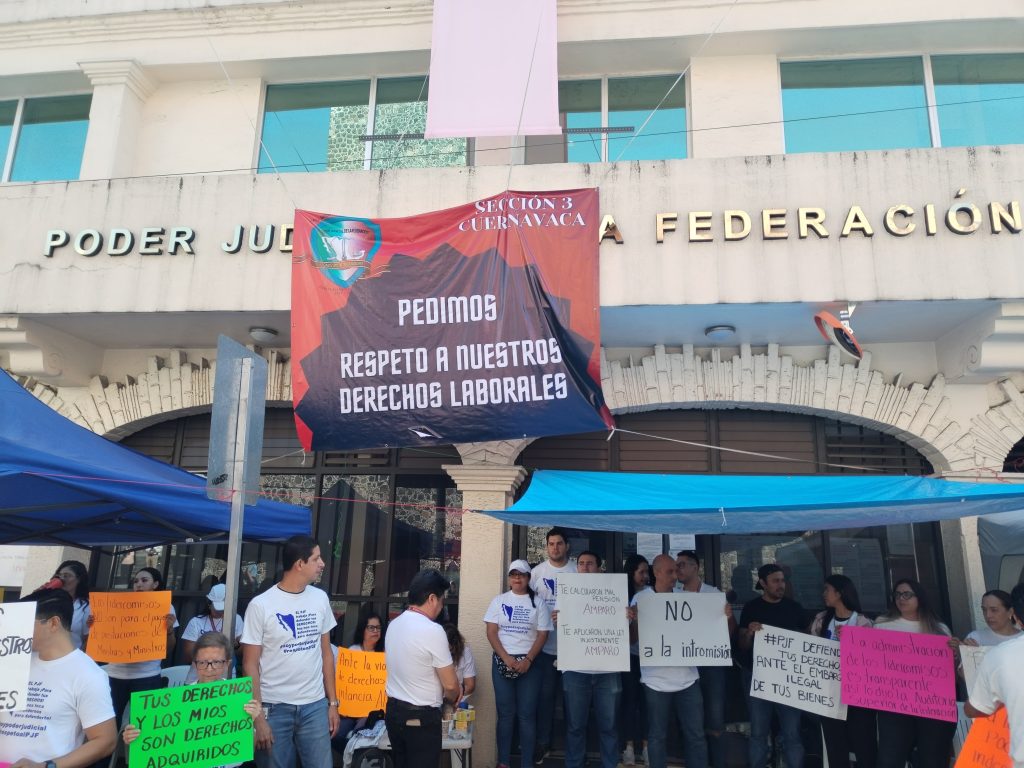 Cuarta jornada de protestas y tercer día de paro nacional de trabajadores del Poder Judicial de la Federación.