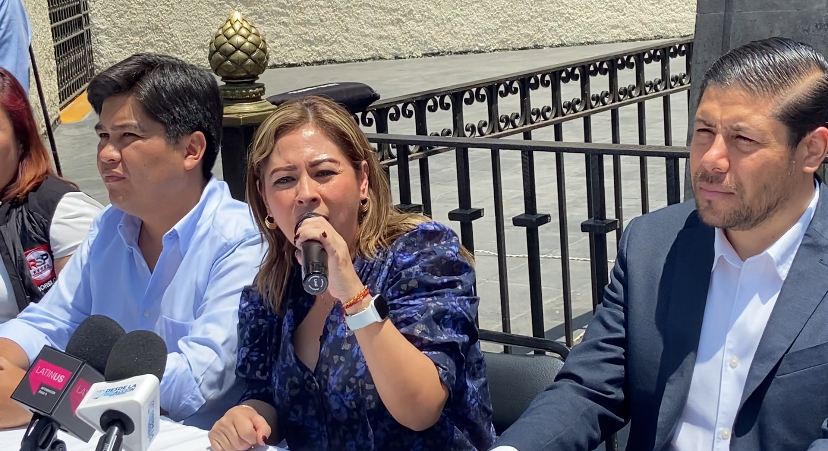 Revira la candidata a la gubernatura Lucy Meza al jefe policiaco estatal por demanda en su contra.